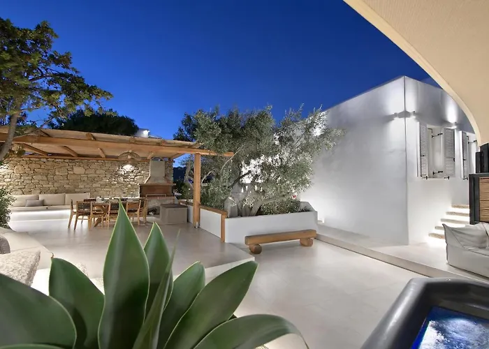 Villa Mykonos Heaven - Sea View & Outdoor Hot Tub